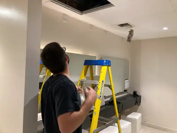 Ventilation survey being carried out on site